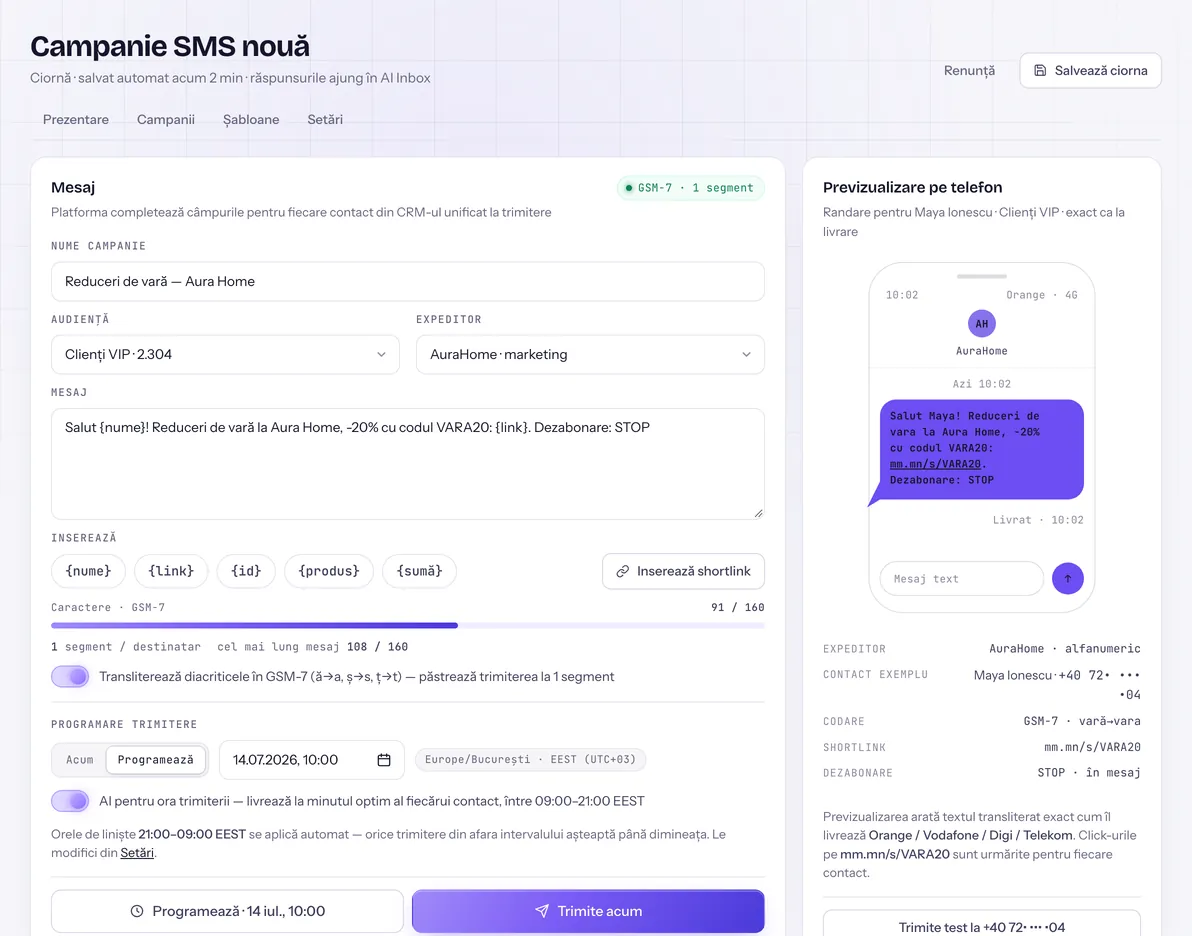 Vellox SMS campaign