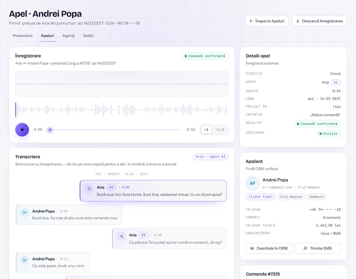Vellox voice agent call